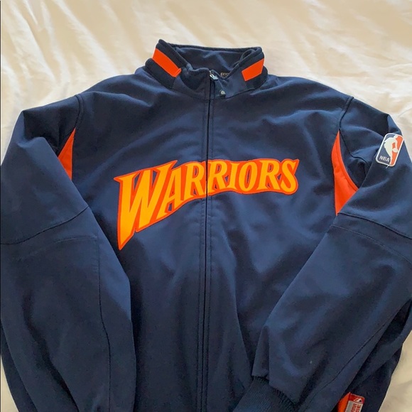 warriors championship jacket white and gold